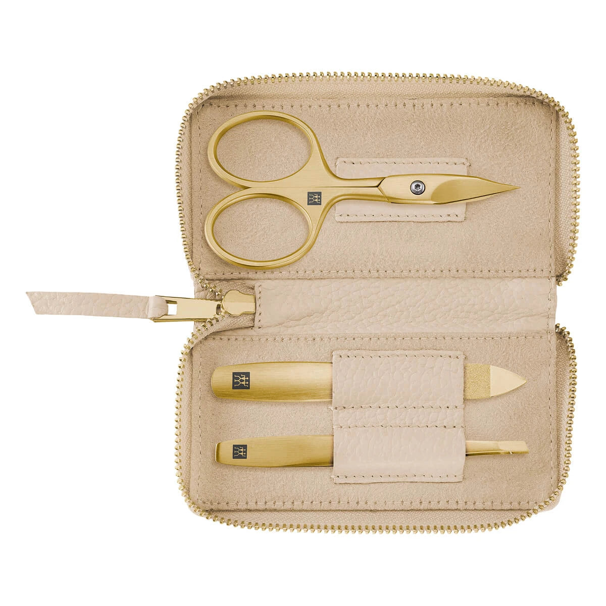 Zwilling Manicuresæt    Dele  Guld  Off-white Læder