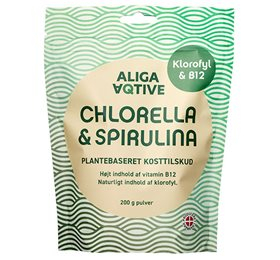 Aliga Aqtive Dansk Chlorella Spirulina Pulver 200
