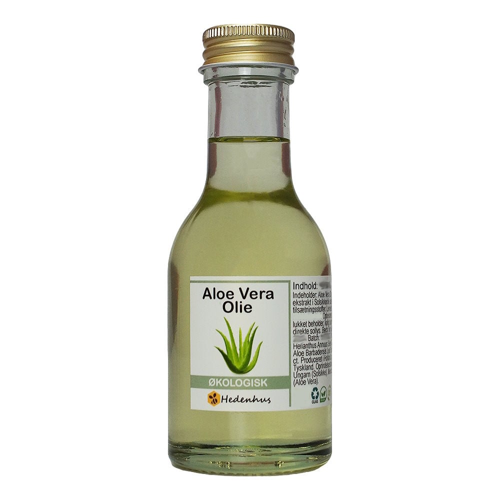 Aloe Vera Olie økologisk 50 Ml Solsikkeolie  Aloe Barbadensis Hedenhus Til Hud Og Hår  Antioxidant  Behagelig Duft