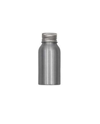 Aluminium Flaske 50 Ml Med Låg Og Skumgummipude Letvægt  Belagt Med Lak  Højde 83 Mm  Diameter 36 Mm Hedenhus
