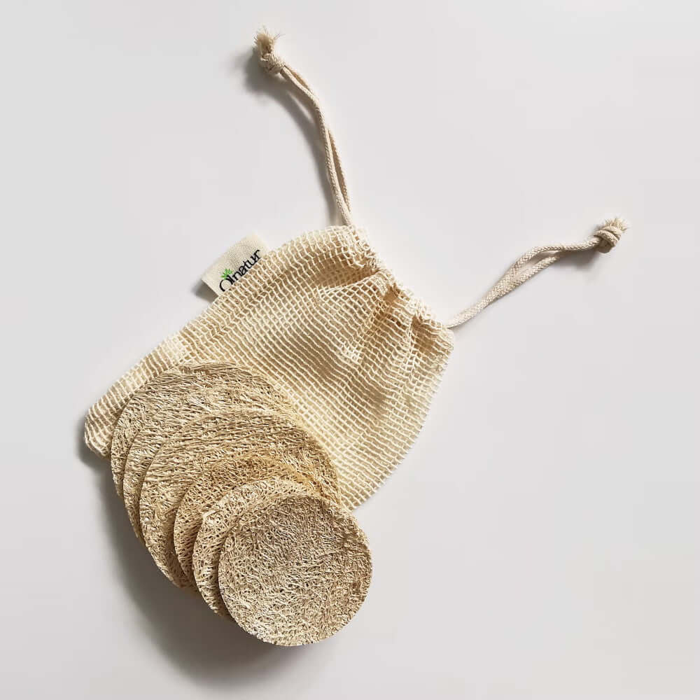 Ansigtssvampe Af Loofah   Stk  Eksfolierende  Bomuldspose Hedenhus Naturlig Fiber    Store Og   Små  Genanvendelig