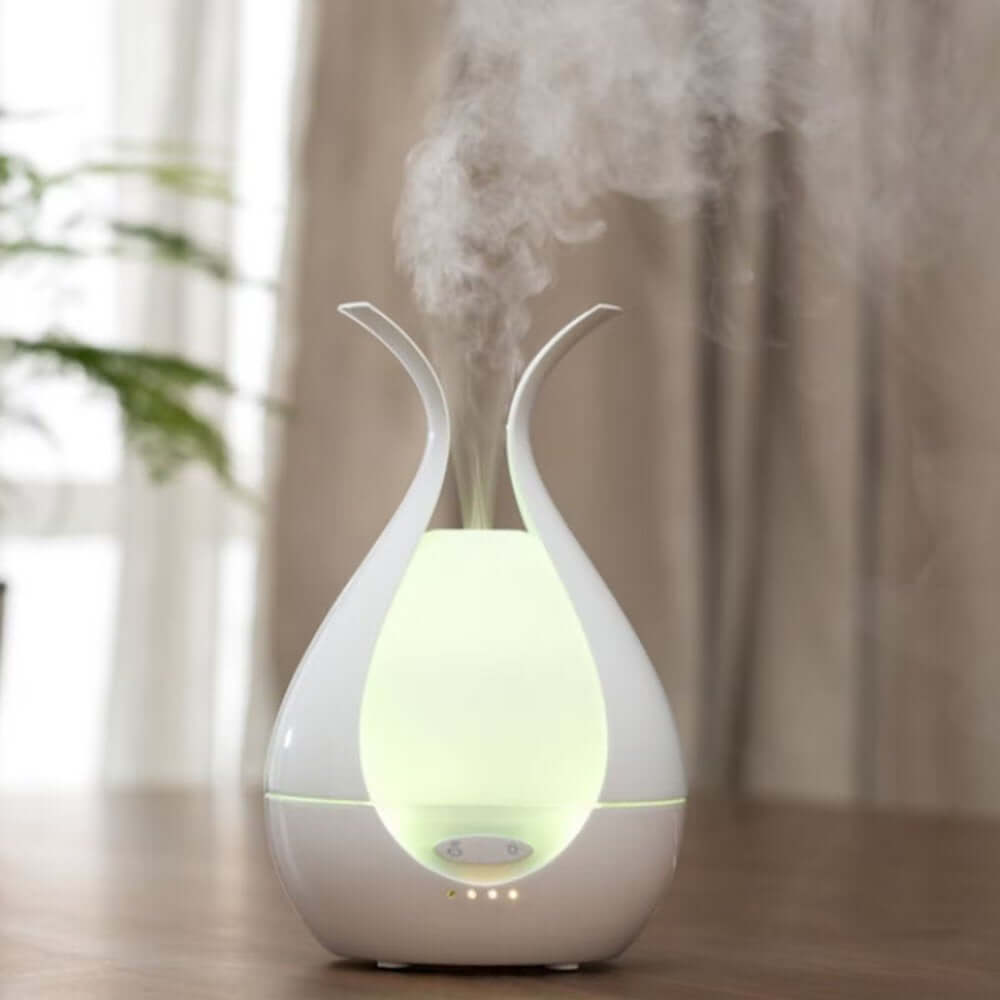 Aroma Diffuser Med Ultralyd  Led-lys  200 Ml Vandtank  Kompakt Design Hedenhus Hera Puls Konstant Kold Diffusion