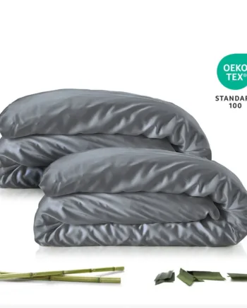 Bambus Dynebetræk   Stk Spar 49 Kr    Grå 140x200