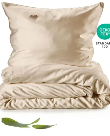 Bambus Sengetøj Sæt   Stk   Champagne 140x200