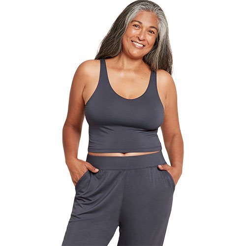 Boody Shelf Bra Crop Top Storm Str