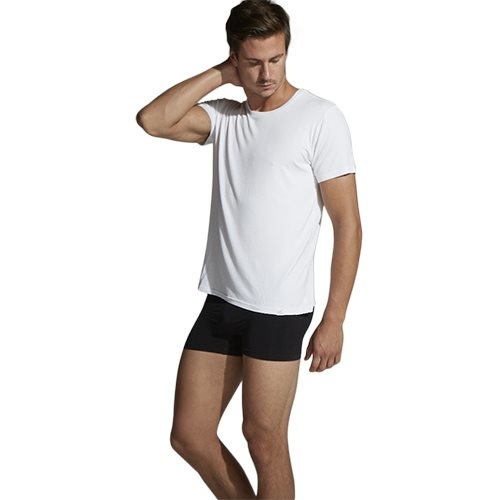Boody  -shirt Herre Hvid Str    Crew-neck    Stk