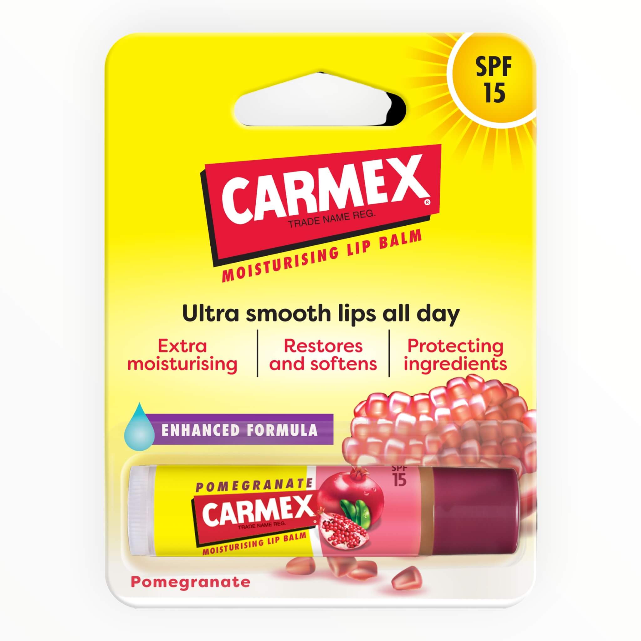 Carmex Læbepomade  Pomegranate Stick  Spf 15    25