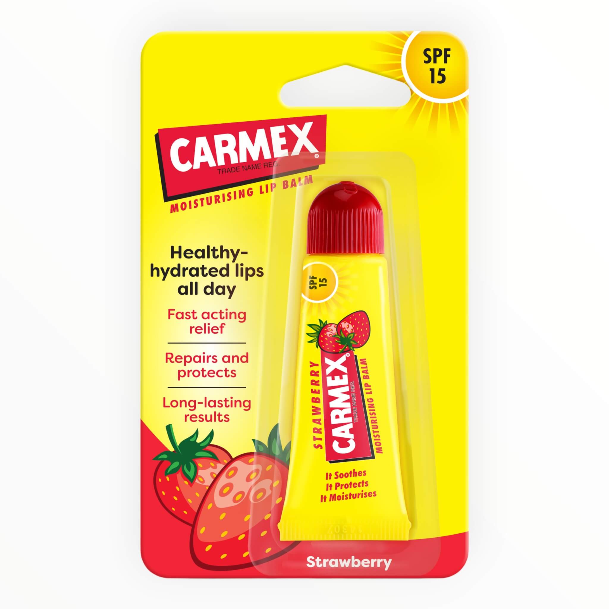 Carmex Læbepomade  Strawberry Tube  Spf 15  10