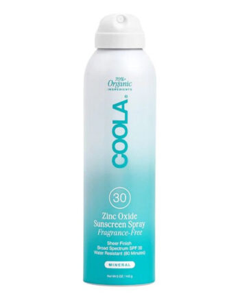 Coola Zinc Oxide Sunscreen Spray Fragrance Free Spf30  148ml