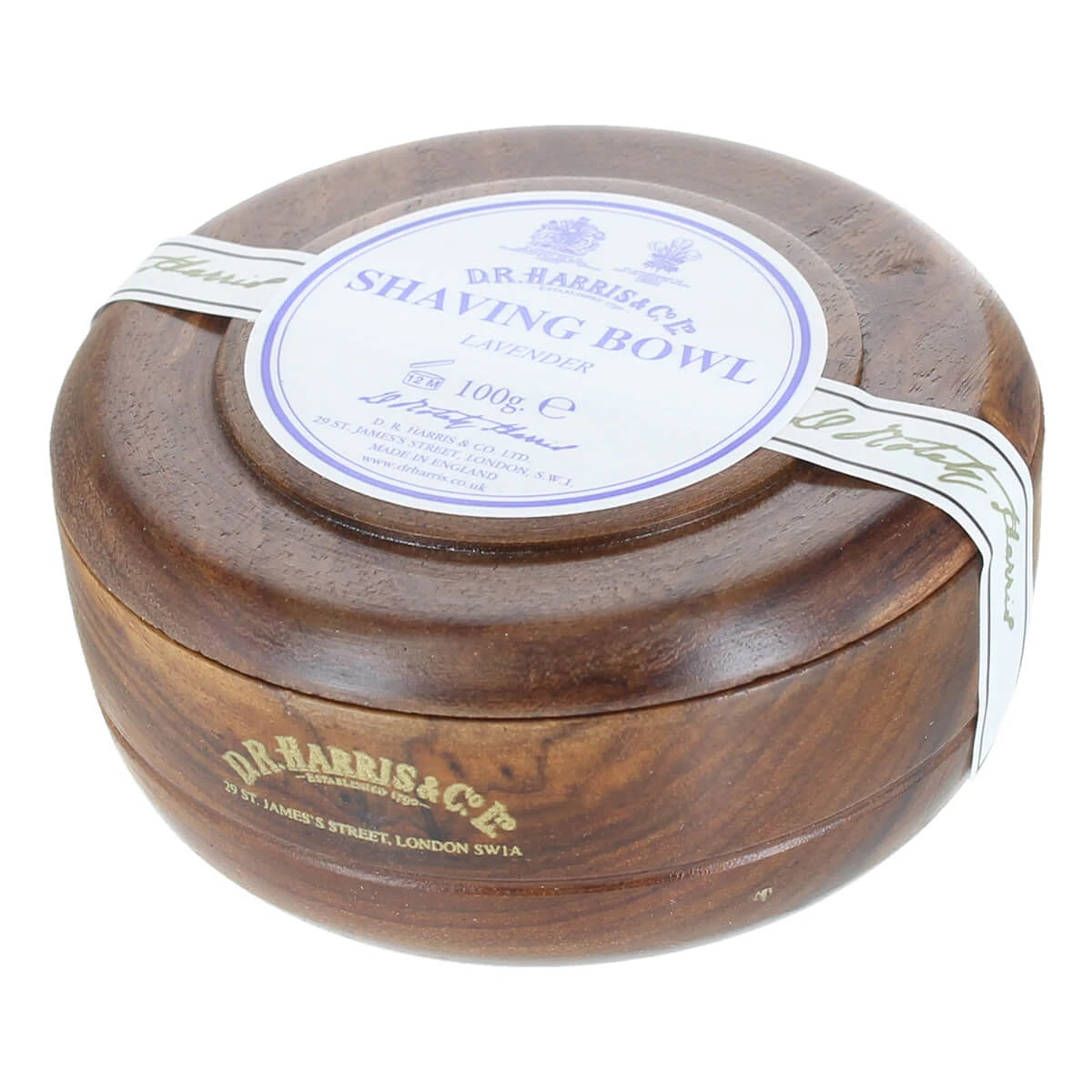 Harris   Co  Ltd Lavendel Barbersæbe   Mahogni Træskål  100 Gr