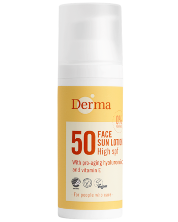 Derma Ansigtssolcreme Spf30  50 Ml  økologisk Solcreme Vandfast Solcreme