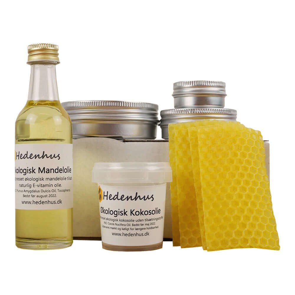 Diy Lav Selv Creme Sæt Naturlige Ingredienser Dansk Bivoks økologisk Mandel- Og Kokosolie Hedenhus Inkl Instruktion