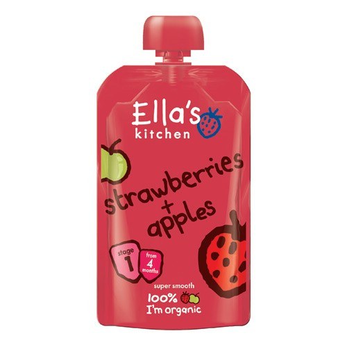 Ellas Kitchen Babymos Jordbær æble   Mdr øko  120 Gram