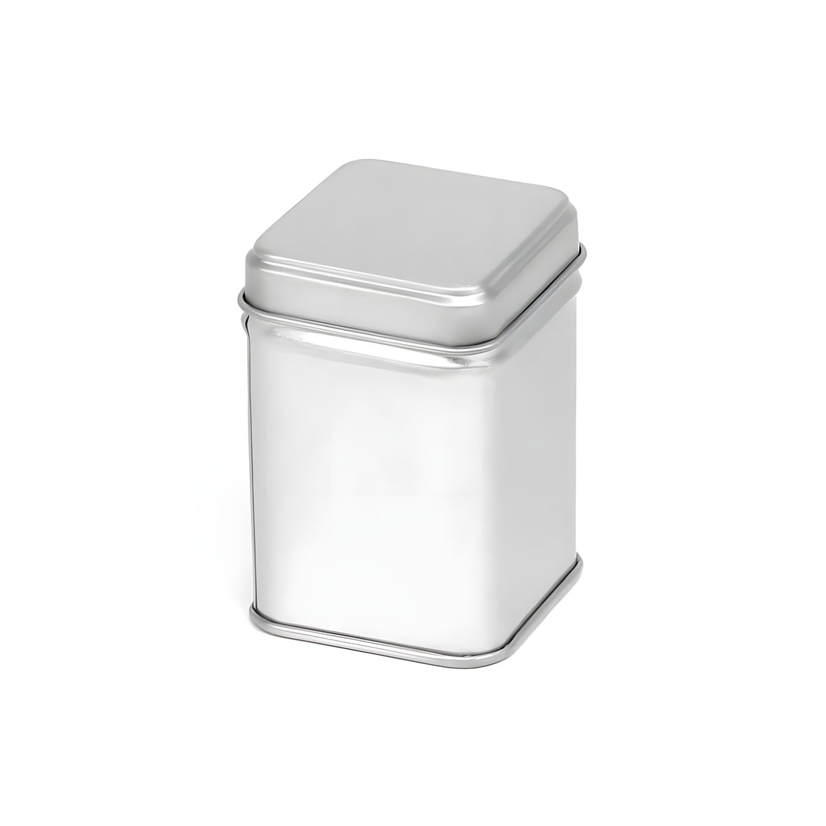 Firkantet Blikdåse 75 Ml Metalbøtte Høj  45x45x64 Mm  Lakeret  Stabelbar Hedenhus Til Cremer  Tørvarer