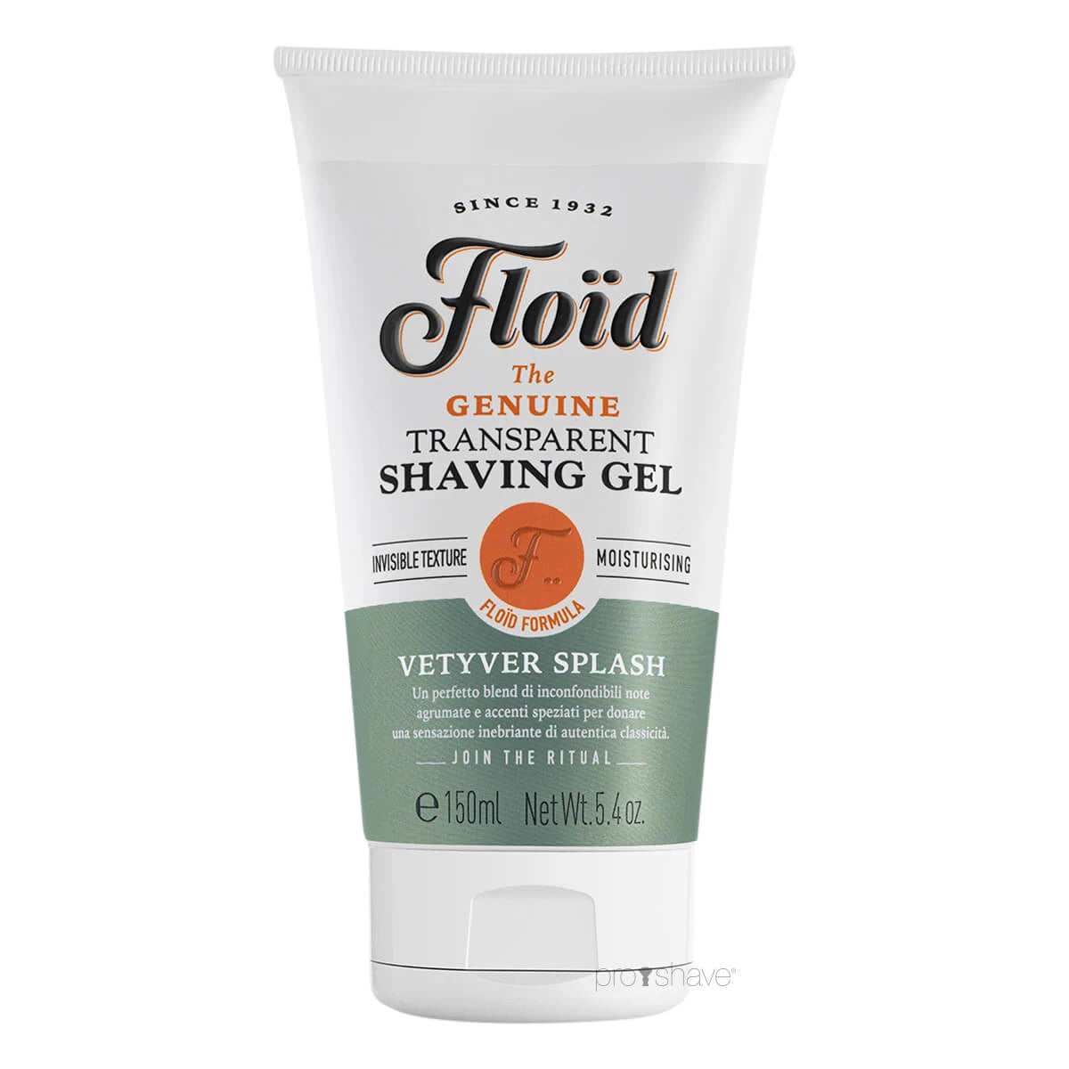 Floã   Transparent Shaving Gel  Vetyver Splash  150 Ml