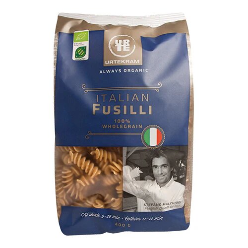 Fusilli Fuldkorn  Skruer  øko  400 Gram