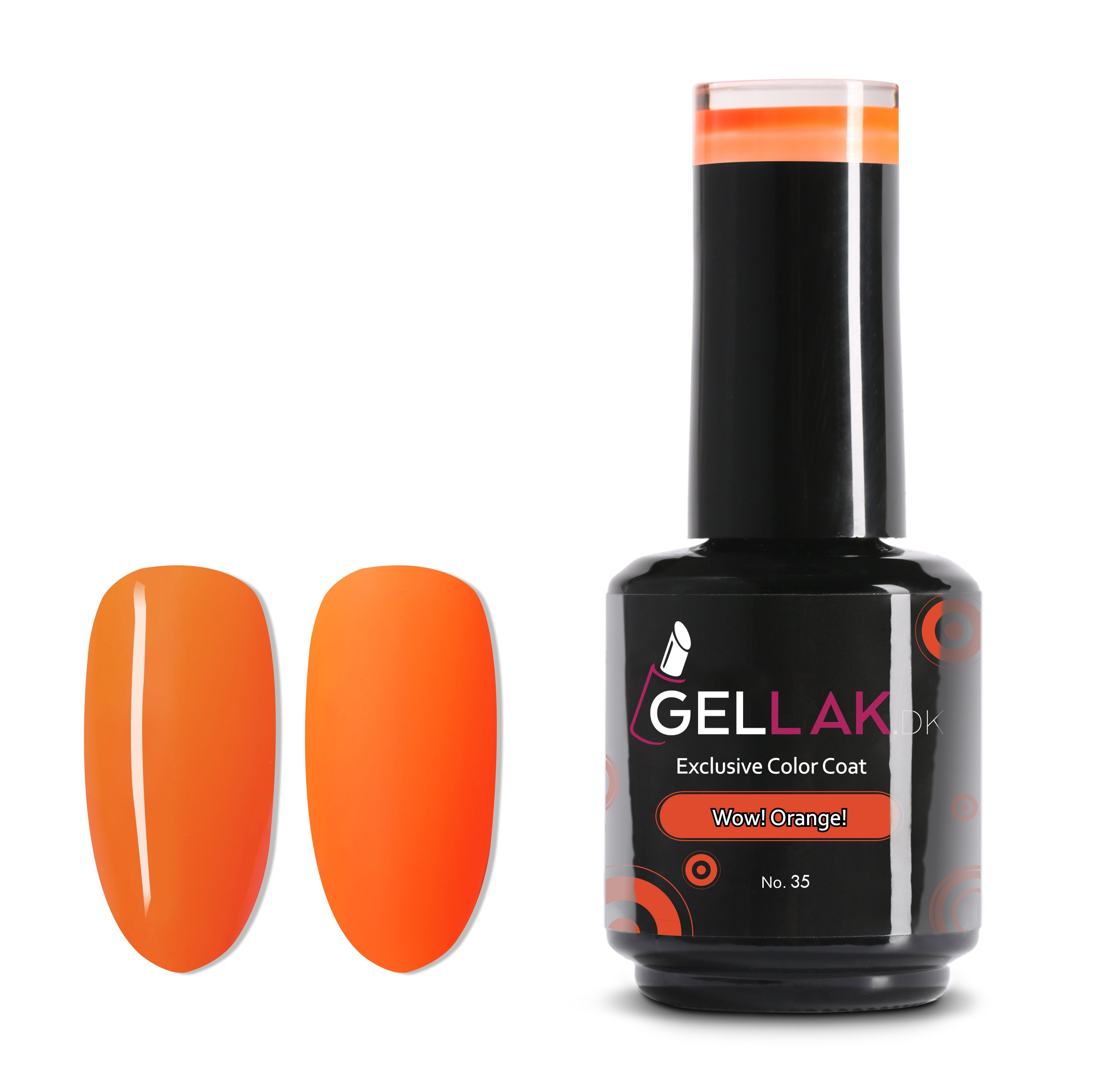 Gel Neglelak Orange   15 Ml   Wow  Orange No  35   Gellak Dk