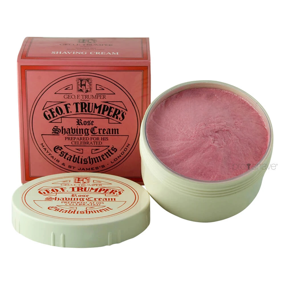 Geo    Trumper Barbercreme   Skål  Rose  200 Gr