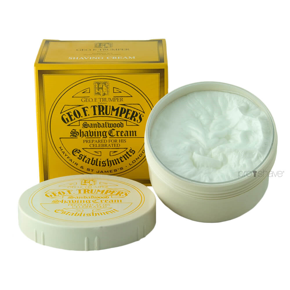 Geo    Trumper Barbercreme   Skål  Sandeltræ  200 Gr
