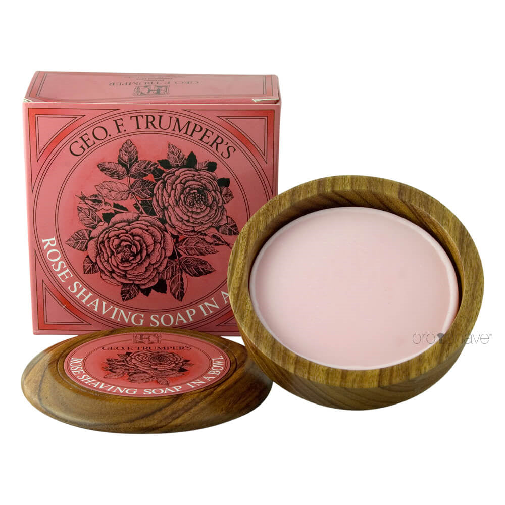 Geo    Trumper Barbersæbe   Skål  Rose  80 Gr