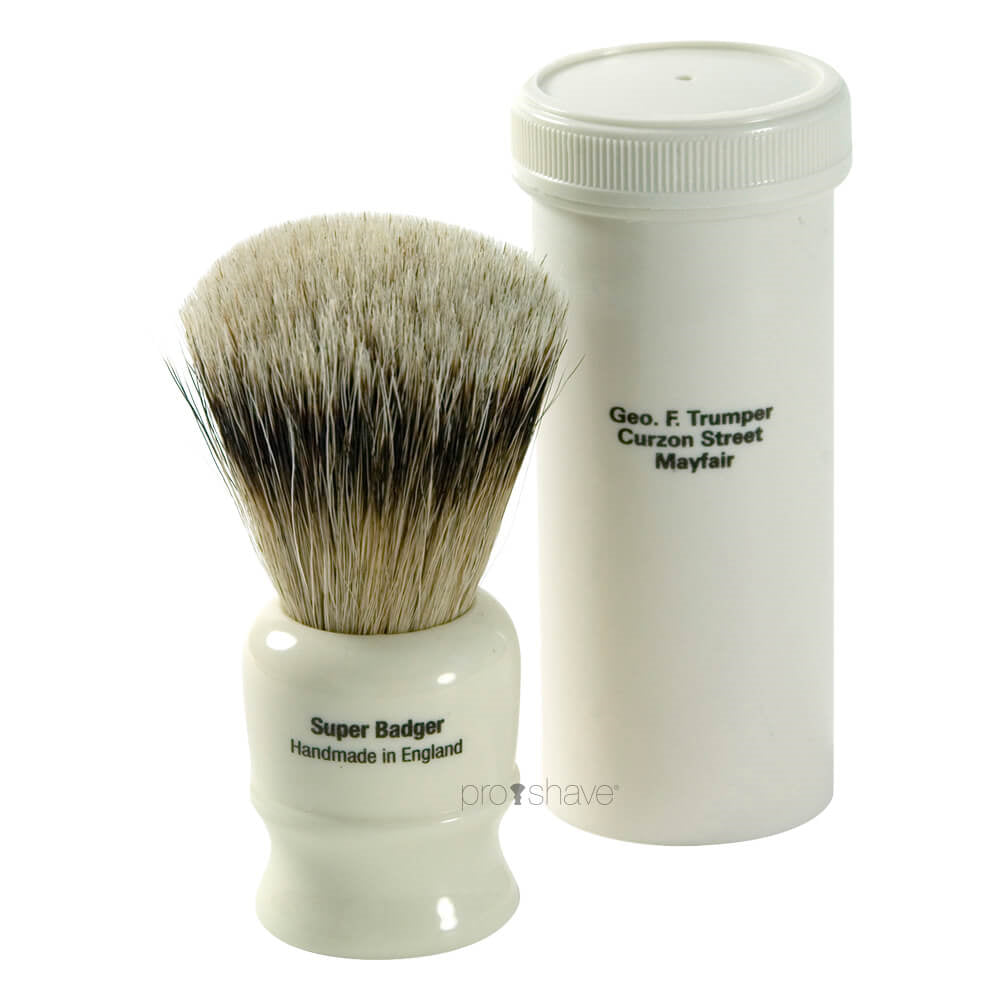 Geo    Trumper Rejsebarberkost  Super Badger  Ivory