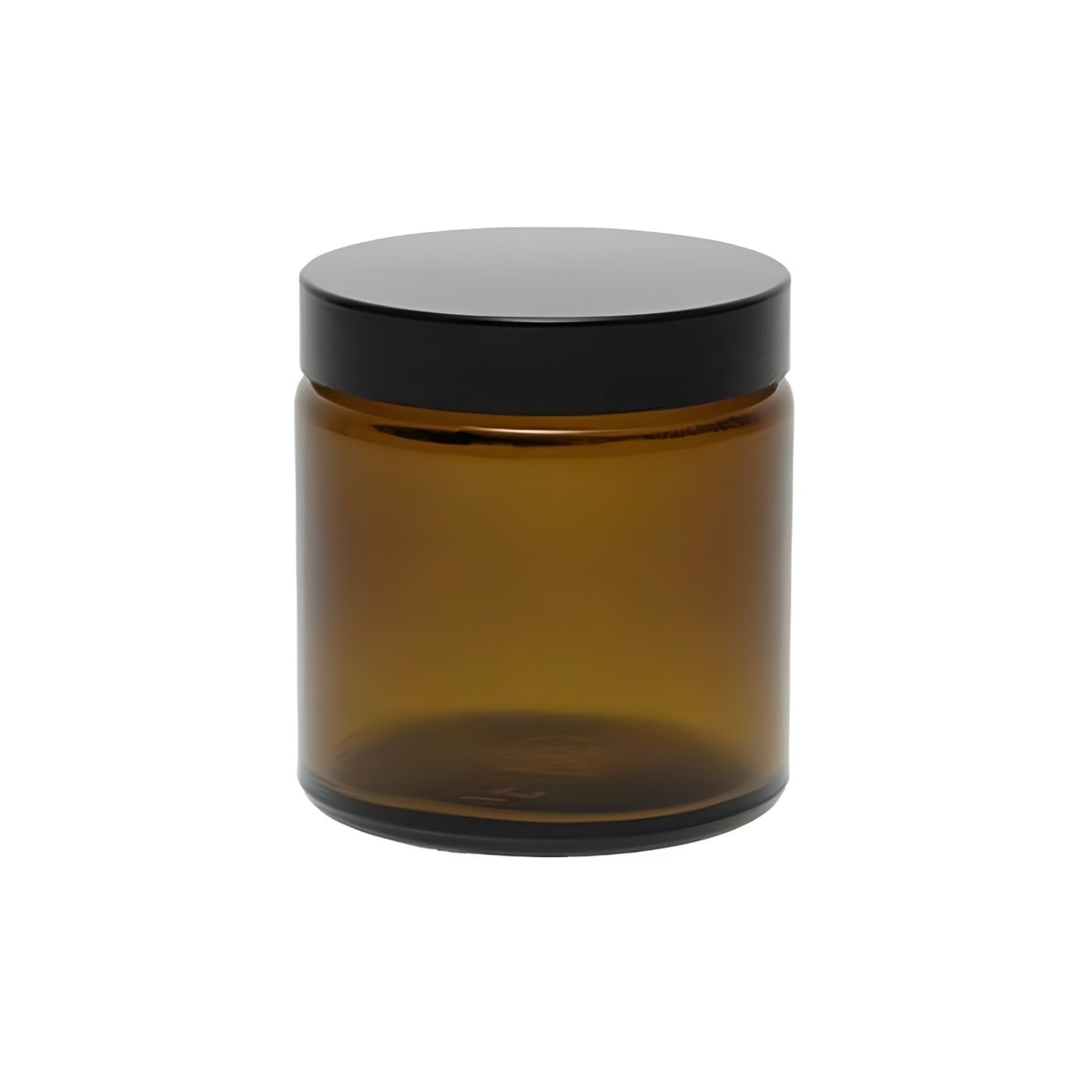 Glas Bøtte 120 Ml Brun Med Sort Låg Kartonpude Hedenhus Perfekt Til Creme Lotion Tæt Lukning Cm Høj Cm