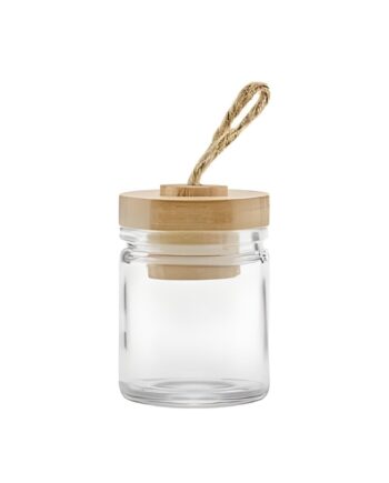 Glas Bøtte 40 Ml Klar Med Træ Låg Egnet Til Cremer  Højde 59 Mm  Diameter 45 Mm Hedenhus