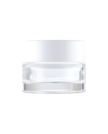 Glas Cremebøtte 15 Ml Klar Med Hvidt Låg  Skumpude For Tæt Lukning Hedenhus Ideel Til Salve  Kosmetik  35 Mm Høj