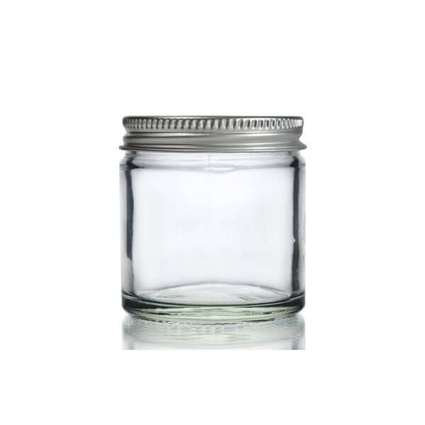 Glas Krukke 60 Ml Med Aluminium Låg  Klar Skumpude For Tæt Lukning  Egnet Til Cremer Og Salver Hedenhus