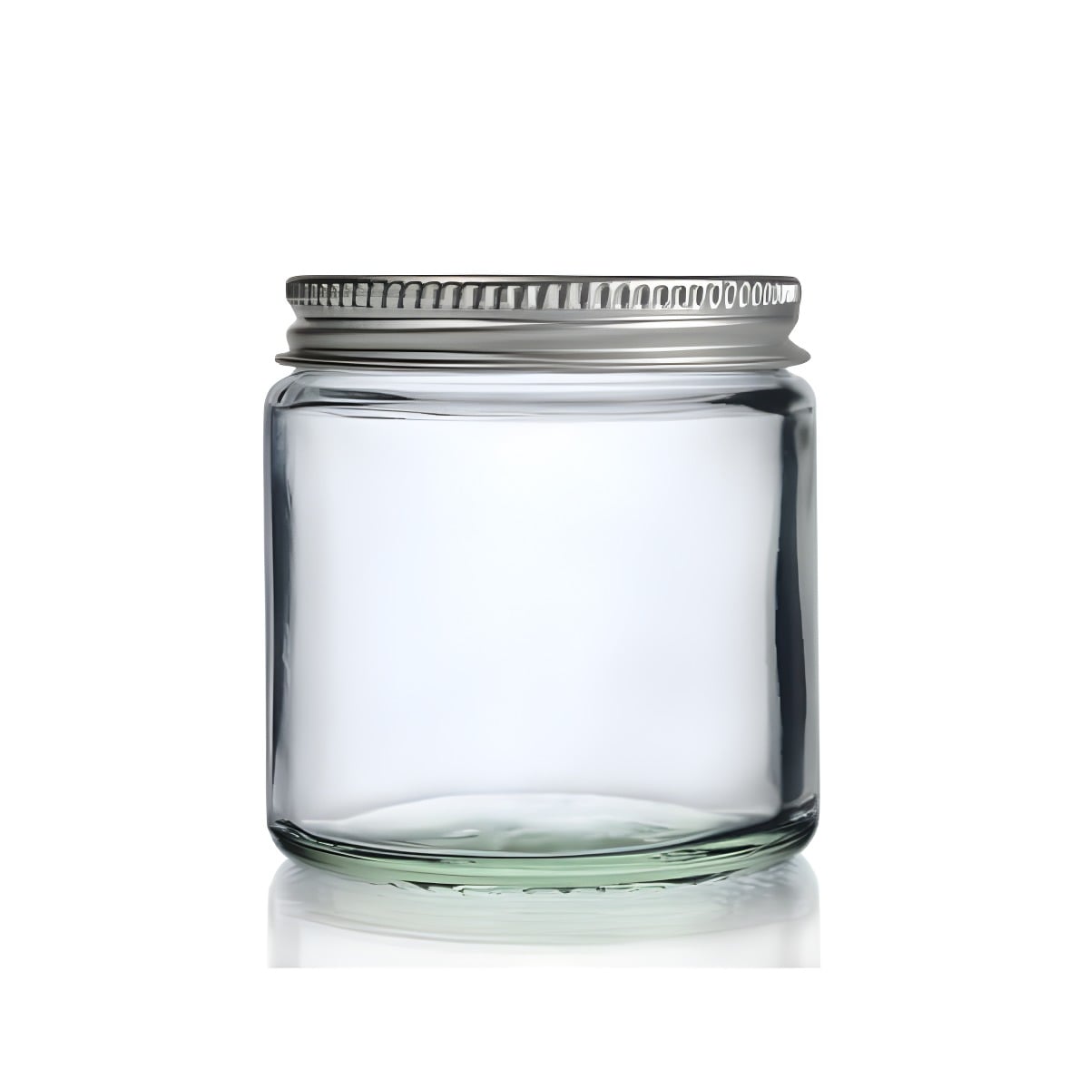 Glas Krukke 120 Ml Med Aluminiumslåg  Klar Glas  Lufttæt Lukning Hedenhus 64 Mm Høj  61 Mm Diameter  Skumpude   Låg