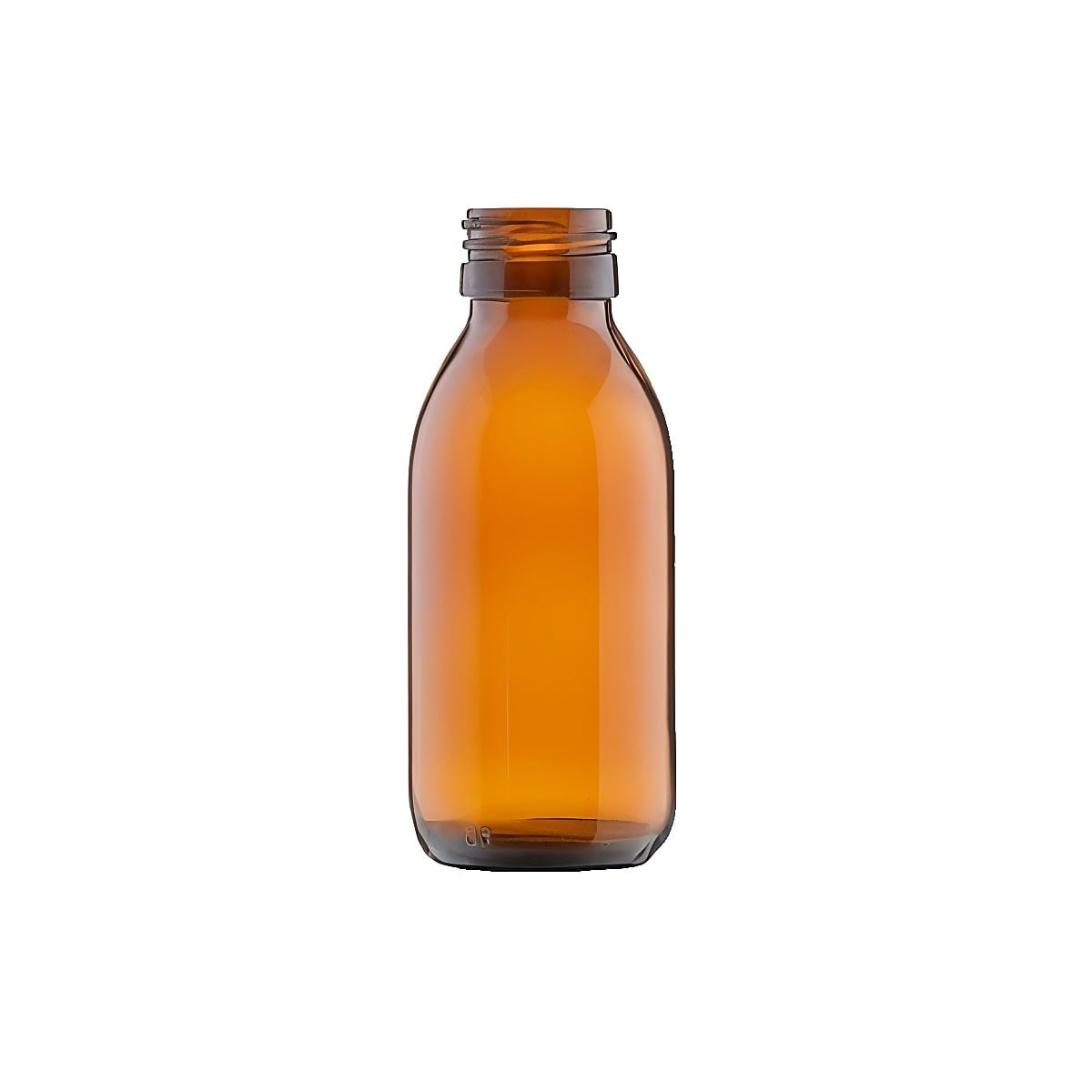 Glasflaske 100 Ml Brun 28 410 Gevind  Diameter 46 Mm  Højde 110 Mm  Vægt 78   Hedenhus