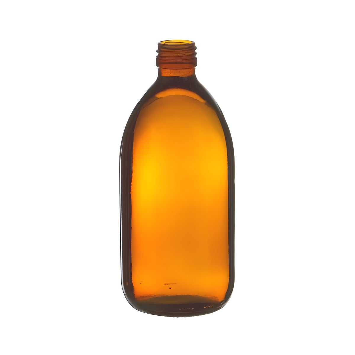 Glasflaske 500 Ml Brun Gevind 28 410  Diameter 77 Mm  Højde 177 Mm  Vægt 250   Hedenhus
