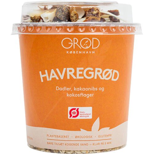 Grød Havregrød   Dadler  Kakaonibs   Kokosflager
