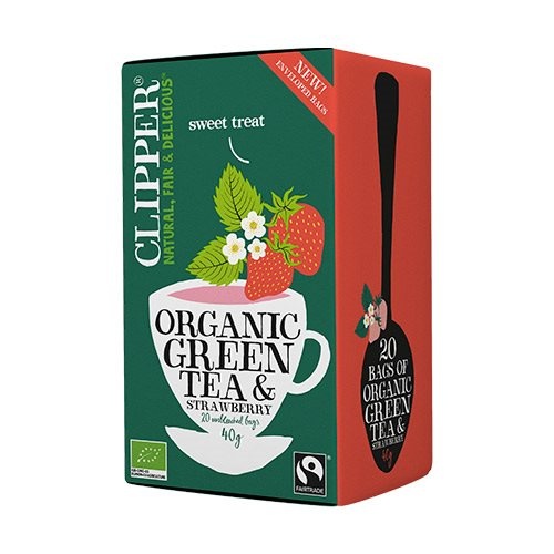 Grøn Te    Jordbær   Clipper 20 Breve