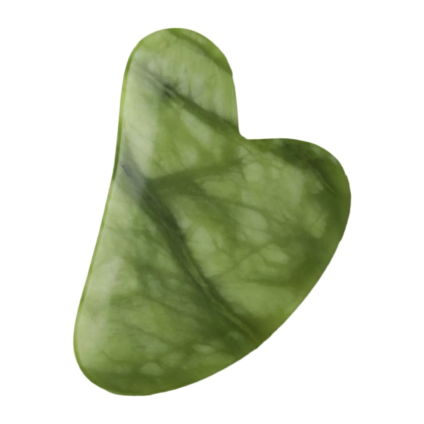 Gua Sha Ansigtsmassage Redskab 100  Naturlig Grøn Jade  Håndlavet  Inkl  Bomuldspose Hedenhus