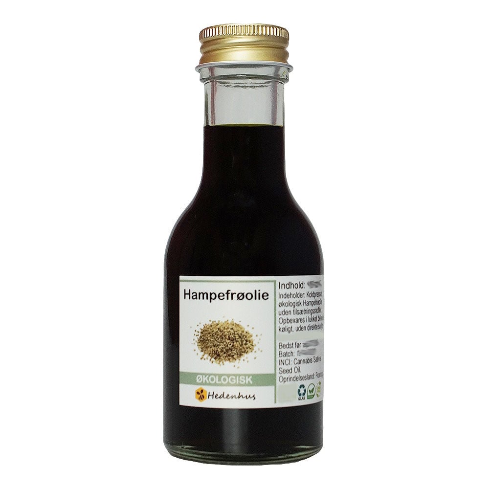 Hampefrøolie Jomfru  økologisk  Koldpresset  50 Ml Glasflaske Hedenhus Omega   Og    Til Hud Og Hårpleje
