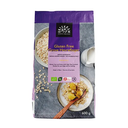 Havreflager Grove Glutenfri økologisk 600 Gram