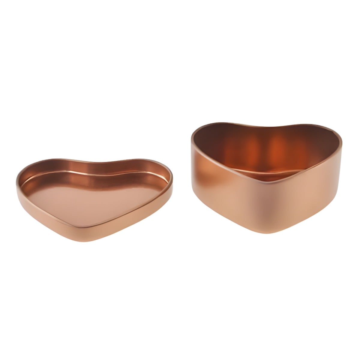 Hjerteformet Metalæske 50 Ml Rosaguld Blik 72x64x29 Mm Lakeret Indvendig Hedenhus Til Creme  Lotion  Lys
