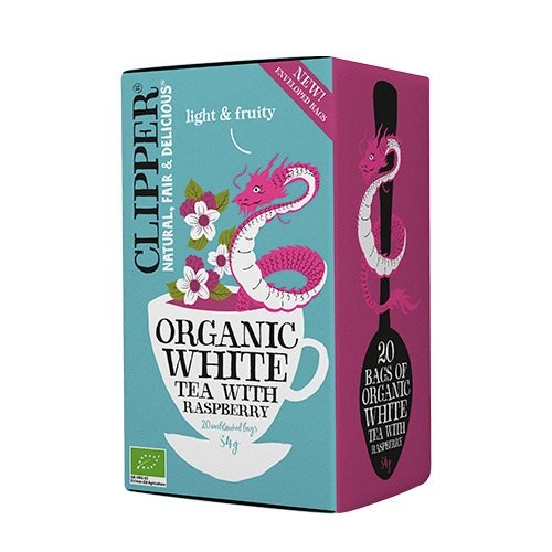 Hvid Te    Hindbær   Clipper 20 Breve