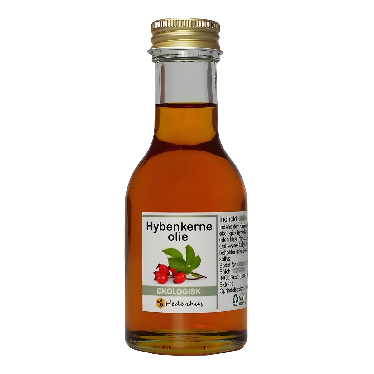 Hybenkerneolie økologisk Koldpresset 30 Ml Rig På Omega        Vitaminer   Og    Til Hud  Negle Og Massage Hedenhus