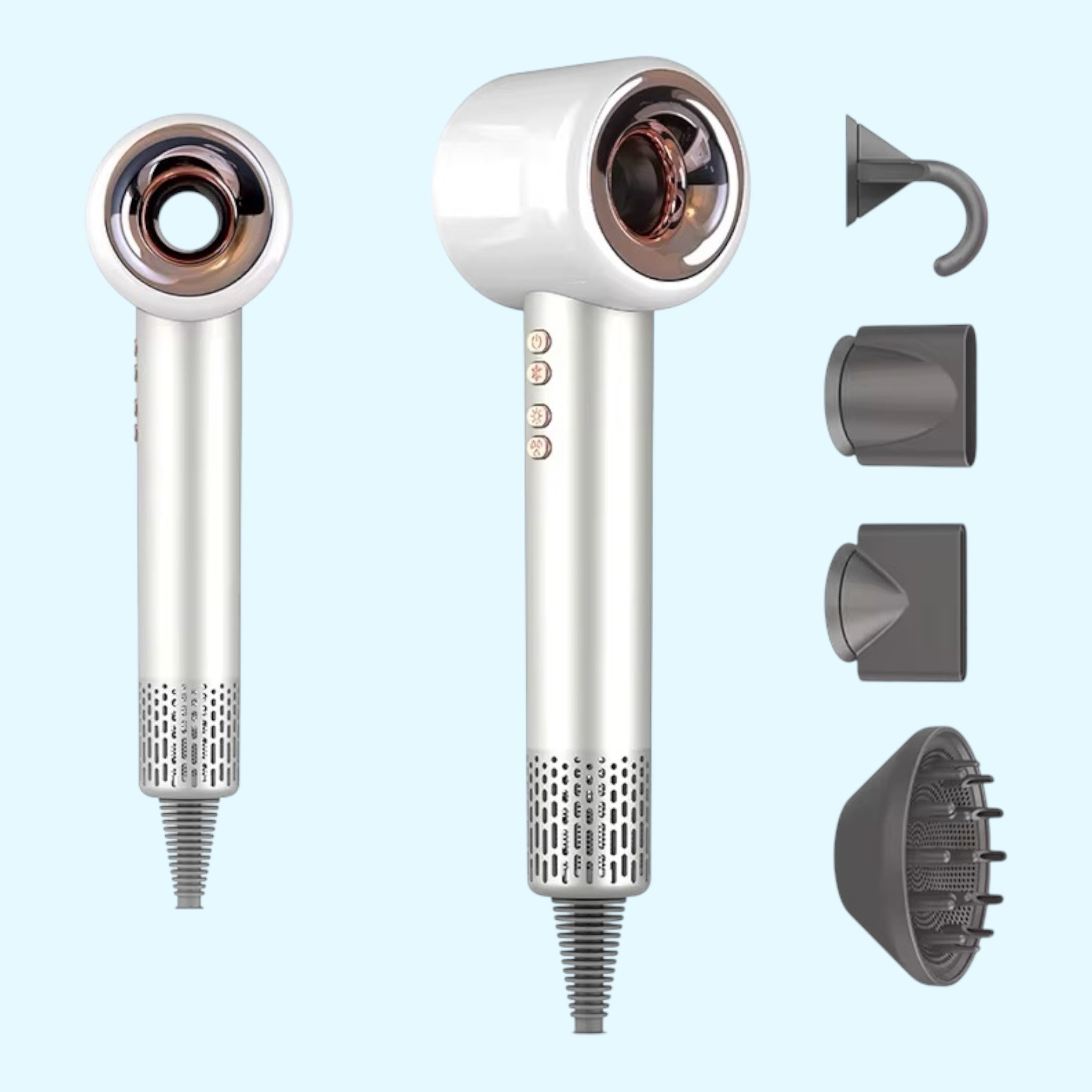 Ionic Proff Styling Kit 2000w Professionel Hårtørring Med Luft Ioner Og Kontrolleret Varme Bedst Test Home Model Normal Ledningslængde Hvid