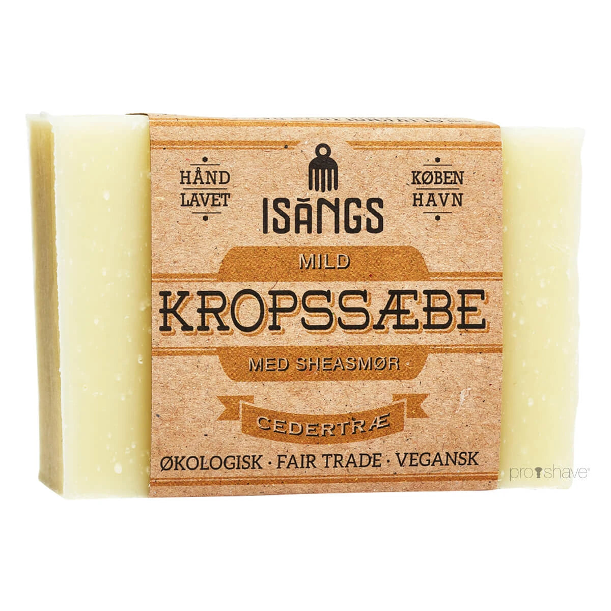 Isangs Mild Kropssæbe Med Sheasmør Cedertræ 90 Gr