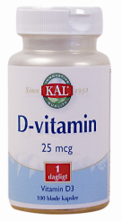 Kal  -vitamin 25 Mcg 100 Kapsler