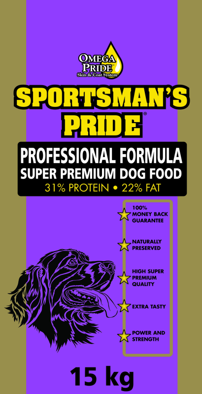 15 Kg Sportsman   Pride Professionel  Lilla  Hundefoder Til Aktive Hunde