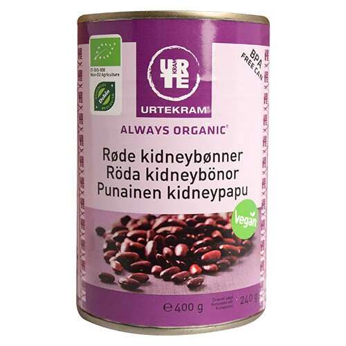 Kidneybønner Røde   Dåse øko  400 Gram