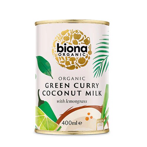 Kokosmælk Grøn Karry    Citrongræs øko  400 Gram