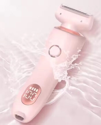 Ladyshaver Inkl  Ekstra Skærerhoved Sæt  Gratis Fragt Pink Med Batteridisplay