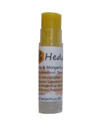 Læbepomade Med Morgenfrueolie Og Bivoks Uden Parfume Og Parabener Hedenhus Naturlig  Fugtgivende  Helende