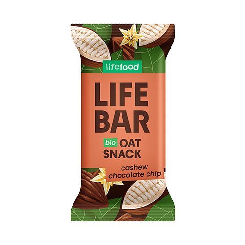 Lifebar Havre Snack Cashew Chocolate Chip økologisk 40 Gram