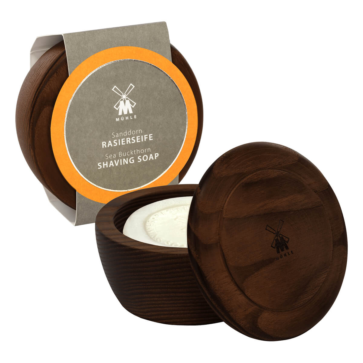 Mühle Shaving Barbersæbe   Træskål  Havtorn  65 Gr